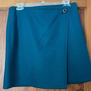 LOFT Teal Mini Skirt with Button Detail